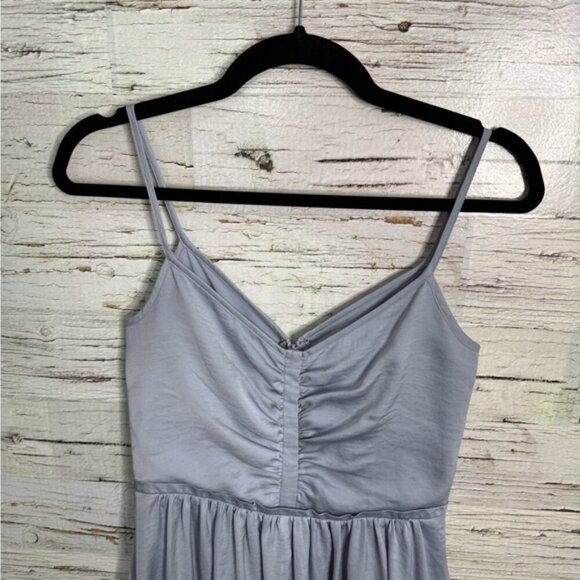 Banana Republic blue Ruched Midi dress size 2 with pockets - Picture 3 of 8